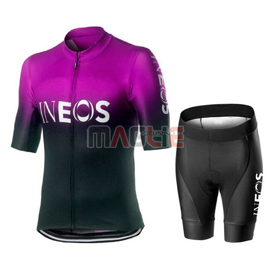 Maglia Castelli Ineos Manica Corta 2019 Nero Viola